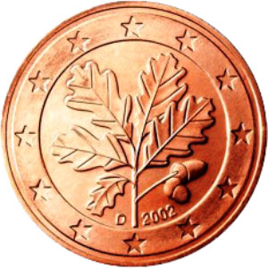 рисунок на немецких евро монетах