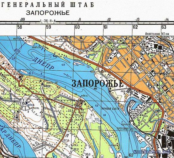Карта украины ГЕНШТАБ 1:50000 1:100000