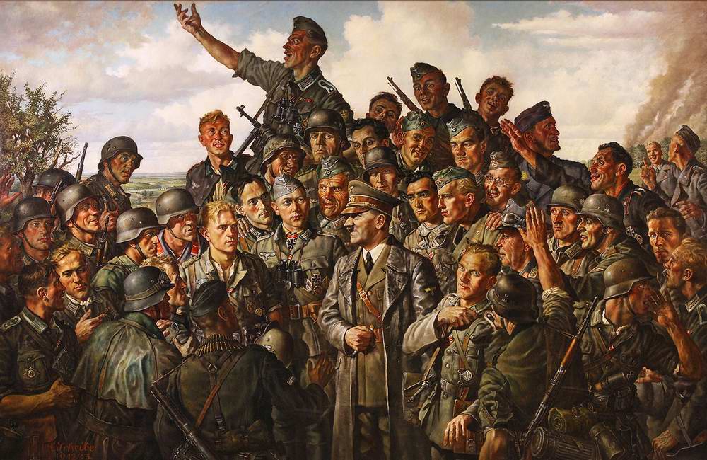 Гитлер на встрече с солдатами