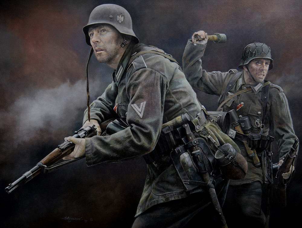 Пехотинцы Вермахта в бою