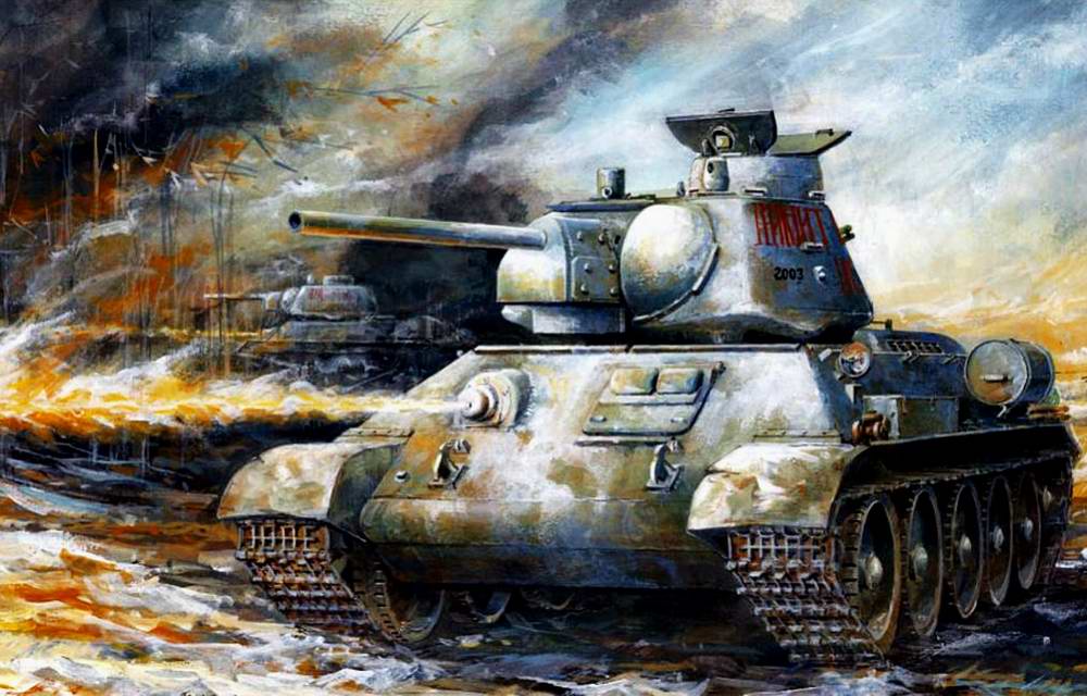 Т-34 идут в атаку