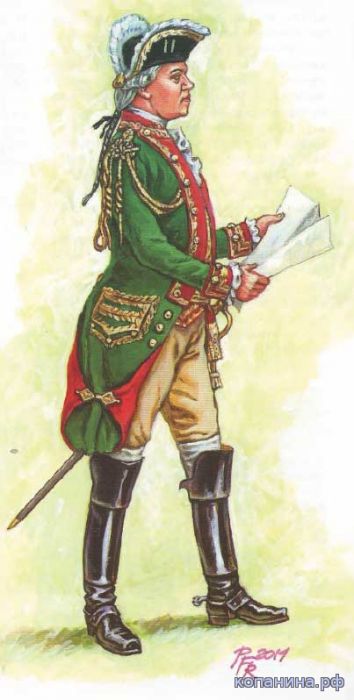 Генерал-поручик пехоты в вицмундире с шитьем