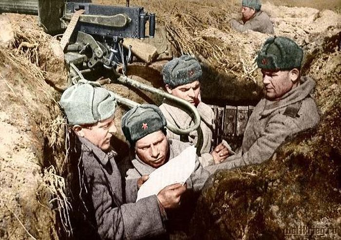 Цветные фотографии советских солдат во Второй Мировой войне