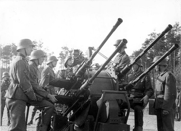немецкое зенитное орудие флак38