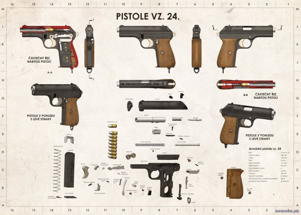 Схема пистолета Vz. 24