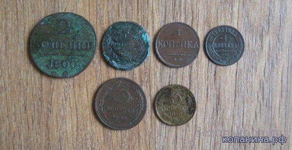 чистка старых медных монет